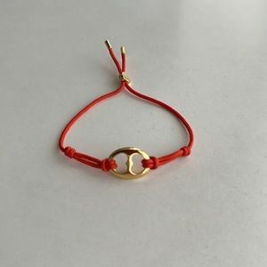 Kate Spade Orange Cord Slider Bracelet